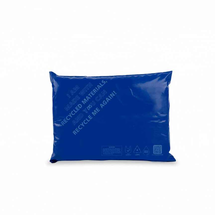 Owlpack Eco Friendly Recycled Mailers - Blue (10x13")