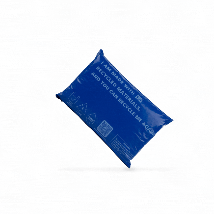 Owlpack Eco Friendly Recycled Mailers - Blue (5x7")