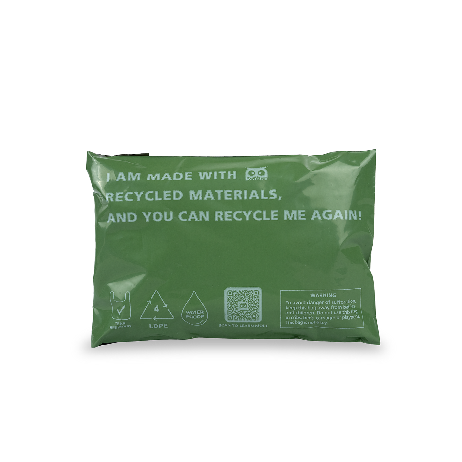 Owlpack Eco Friendly Recycled Mailers( Green, Size 5x7, 6x9)