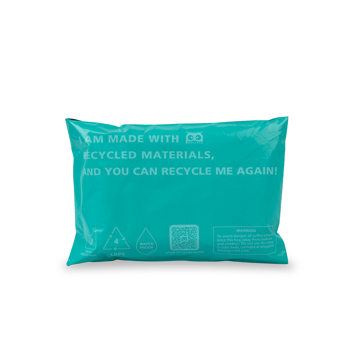 Owlpack Eco Friendly Recycled Mailers( Teal, Size 5x7, 6x9)