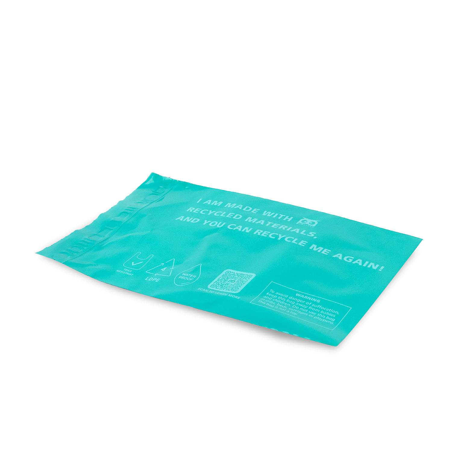 Owlpack Eco Friendly Recycled Mailers( Teal, Size 5x7, 6x9)