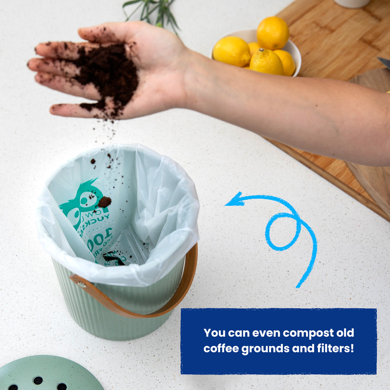 0.5 gallon Countertop Compostable Yucksacks Bags - 30 count