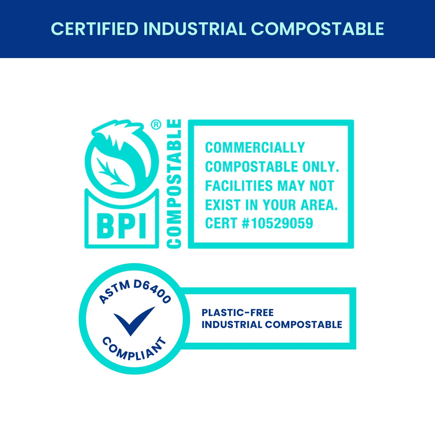 BPI certified ASTM D6400